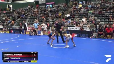 59 lbs Champ. Round 1 - Immanuel Morales, IL vs Dake Zwanziger, IA