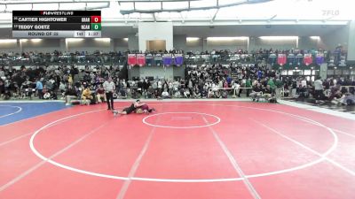 150 lbs Round Of 32 - Cartier Hightower, Granby vs Teddy Goetz, New Canaan