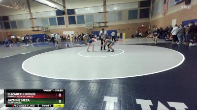 110lbs Cons. Round 3 - Elizabeth Briggs, Kennedy Catholic (Girls) vs Jazmine Meza, Kelso (Girls) 2