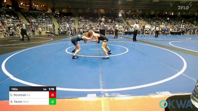 78 lbs Semifinal - Charley Novosad, R.a.w. vs Avery Taylor, Brushy Wrestling Club