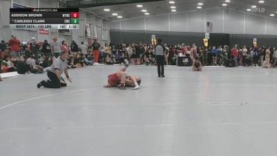 135 lbs Quarters - Addison Brown, Waynesville Tigers Wrestling Club vs Carleigh Clark, Cowboy Wrestling Club