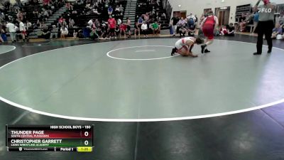 150 lbs Quarterfinal - Thunder Page, South Central Punishers vs Christopher Garrett, Lions Wrestling Academy