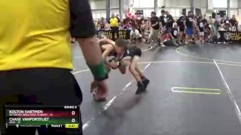 70 lbs Round 5 (6 Team) - Chase VanPortfliet, ARES vs Kolton Hartmen, No Escape Wrestling Academy