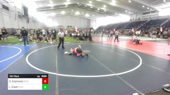 58 lbs 5th Place - Declan Espinosa, Rough House WC vs Leo Clark, Stout Wrestling Academy