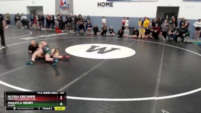 127 lbs Cons. Semi - Makayla Henry, Alaska vs Alyssa Kirchner, Marathon Wrestling Club