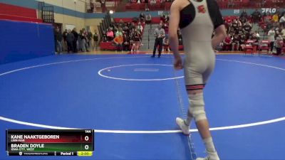 144 lbs Semifinal - Kane Naaktgeboren, Linn-Mar vs Braden Doyle, Iowa City, West