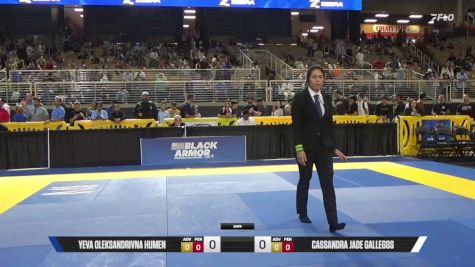 Cassandra Jade Gallegos vs Yeva Oleksandrivna Humen 2025 Pan Kids Jiu-Jitsu IBJJF Championship