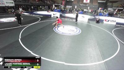 86 lbs Champ. Round 1 - Rodolfo Zepeda, G-Style Wrestling Club vs Lazaro Martinez Bernal, California