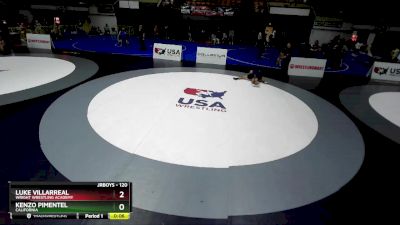 120 lbs Cons. Round 2 - Kenzo Pimentel, California vs Luke Villarreal, Wright Wrestling Academy