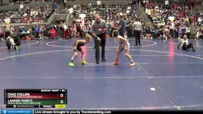 65 lbs Semifinal - Chaz Collins, Greater Heights Wrestling-AAA vs Landen Marco, Omaha Bryan Youth Wrestling