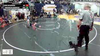 110 lbs. Cons. Round 4 - Brooklyn Robinson, Northwest (Cedar Hill) vs Heidi McArthur, Seckman