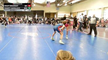 80 lbs Rr Rnd 2 - Violet Engleright, NewWhale Teel - Girls vs Charity Castellucci, NewWhale Purple - Girls