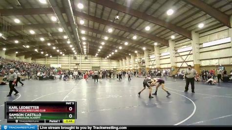 125 lbs Quarterfinal - Karl Ledbetter, Sons Of Atlas Wrestling Club vs Samson Castillo, All In Wrestling Academy