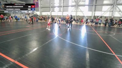 78-82 lbs Champ. Round 5 - Aryana Gunderson, Whatcom Wrestling Academy vs Journiee Zuniga, Toppenish USA Wrestling Club