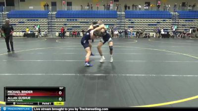 157 lbs Quarterfinal - Allan Gushue, Gilman School vs Michael Binder, Gerstell Academy