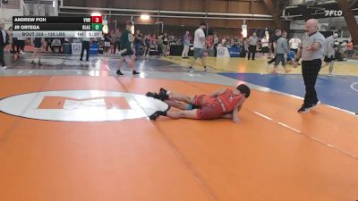 125 lbs Quarterfinal - Andrew Poh, Vhw vs Jr Ortega, Black Fox