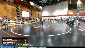 155 lbs Quarterfinal - Brogan King, Rocky Mountain Middle School vs Christian Garcia, Lovell Middle School