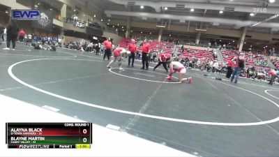 145 lbs Cons. Round 1 - Blayne Martin, Caney Valley vs Alayna Black, U-Town Hammers