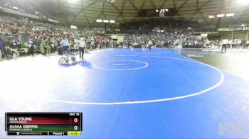 Girls 3A/4A 100 Cons. Round 4 - Olivia Griffin, Peninsula (Girls) vs Ula Young, Hazen (Girls)