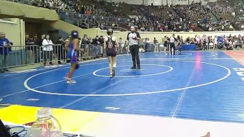 92 lbs Quarterfinal - Vanity Brown, Taft Middle School vs Jaylyn Lazzerini, Team Tulsa Wrestling Club