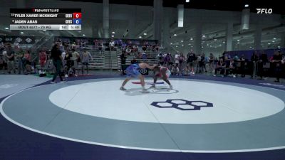 70 kg Cons. Sub-quarters - Tyler Xavier McKnight, CLT Regional Training Center vs Jaden Abas, California Regional Training Center (CA RTC)