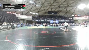 Girls 2A 110 lbs 5th Place Match - Crystal Perez, Quincy (Girls) vs Jordynn Zuniga, Toppenish (Girls)