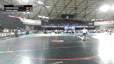 Girls 2A 110 lbs 5th Place Match - Crystal Perez, Quincy (Girls) vs Jordynn Zuniga, Toppenish (Girls)