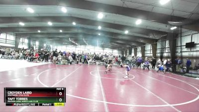 76 lbs Cons. Round 2 - Croyden Laird, Southern Utah Elite vs Taft Torres, Payson Lions Wrestling Club