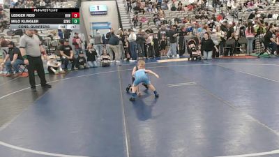 45 lbs Cons. Quarters - Milo Klingler, South Summit Wrestling Club vs Ledger Reid, East Idaho Elite Wrestling Club