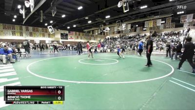 113 lbs Champ. Round 2 - Gabriel Vargas, Ramona vs Benicio Thome, Bishop Amat