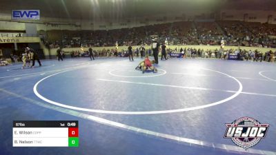 67 lbs Quarterfinal - Ethan Wilson, Coppell Stars Wrestling Club vs Brecham Nelson, Team Tulsa Wrestling Club