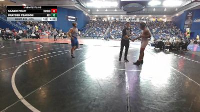 215 lbs Champ. Round 1 - Brayden Pearson, Mercersburg Academy vs Saabir Pratt, Smyrna