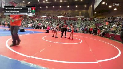 70 lbs Cons. Round 2 - Clayton Smith, Gentry Youth Organization Wrestling vs Hayes Hasenbeck, Springdale Elite Wrestling Club