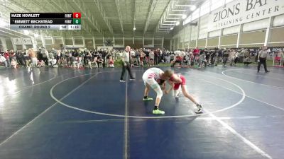 105 lbs Champ. Round 2 - Emmett Beckstead, Sanderson Wrestling Academy vs Haze Howlett, Delta Wrestling Club