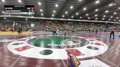 55 lbs Champ. Round 1 - Logan Moenkedick, Harding County vs Kai Appel, Dakota Boyz Wrestling Club