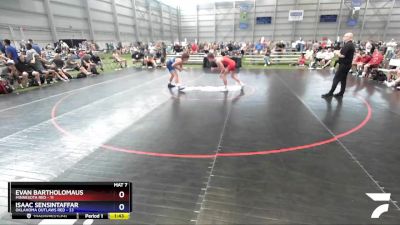 160 lbs Round 3 (8 Team) - Evan Bartholomaus, Minnesota Red vs Isaac Sensintaffar, Oklahoma Outlaws Red