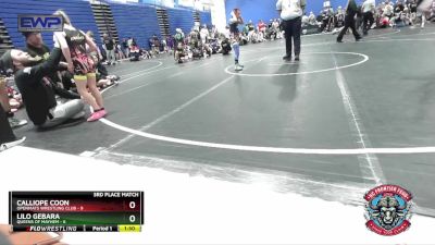 65 lbs Placement (4 Team) - Calliope Coon, OpenMats Wrestling Club vs Lilo Gebara, Queens Of Mayhem