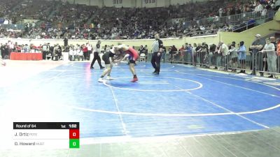 123 lbs Round Of 64 - Javier Ortiz, Poteau vs Davis Howard, Mustang Middle School