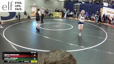 100 lbs. Champ. Round 1 - Kate Cochran, Ft. Zumwalt North vs Bryn Keberlein, Menasha