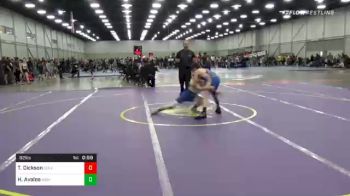 92 lbs Consolation - Thayne Dickson, Culver Mat Club vs Hunter Avalos, High Ground Wrestling