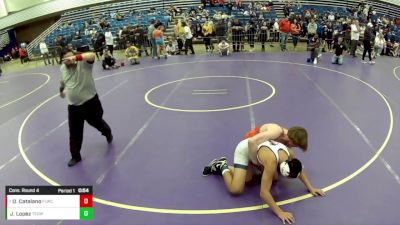 14U Boys - 126 lbs Cons. Round 4 - Jaiden Lopez, Toss Em Up Wrestling Academy vs Owen Catalano, Fox Lake Wrestling Club