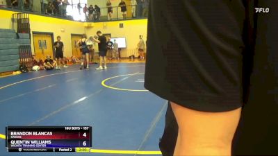 157 lbs Cons. Semi - Brandon Blancas, Kansas vs Quentin Williams, Wichita Training Center