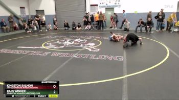 82 lbs Quarterfinal - Kingston Salmon, Arctic Warriors Wrestling Club vs Kass Winger, Soldotna Whalers Wrestling Club