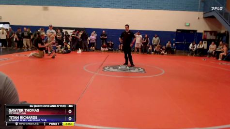 48+ Round 1 - Sawyer Thomas, TW Wrestling vs Titan Richards, Bonners Ferry Wrestling Club