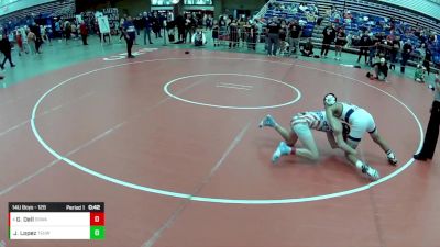 14U Boys - 126 lbs Champ. Round 2 - Jaiden Lopez, Toss Em Up Wrestling Academy vs Gary Dell, SWAT - Savage Wrestling Athletic Team