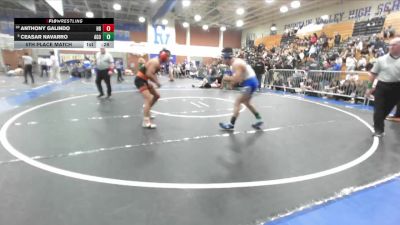 157 lbs 5th Place Match - Ceasar Navarro, Agoura vs Anthony Galindo, Huntington Beach