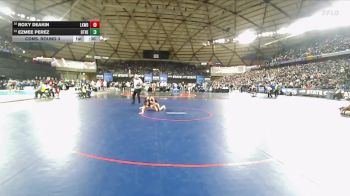 Girls 2A 120 lbs Cons. Round 3 - Ezmee Perez, Othello (Girls) vs Roxy Deakin, Lakewood (Girls)