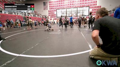 52 lbs Rr Rnd 1 - Obadiah Boyd, Harrah Little League Wrestling vs Hendrix Kane, Rough Riders