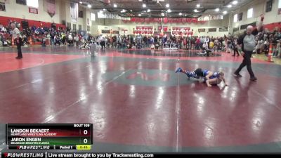 60 lbs Cons. Round 5 - Jaron Engen, Belgrade Brooten Elrosa vs Landon Bekaert, Heartland Wrestling Academy