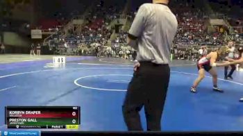 182 lbs Cons. Semi - Korbyn Draper, Williston vs Preston Gall, Jamestown